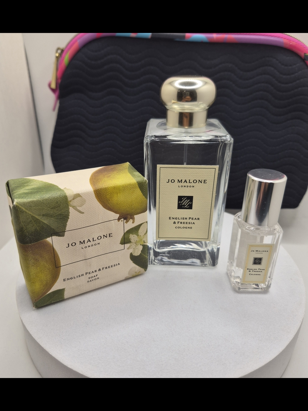 Jo Malone English Pear & Freesia Cologne Soap Gift Set 3 Pc New Authentic
